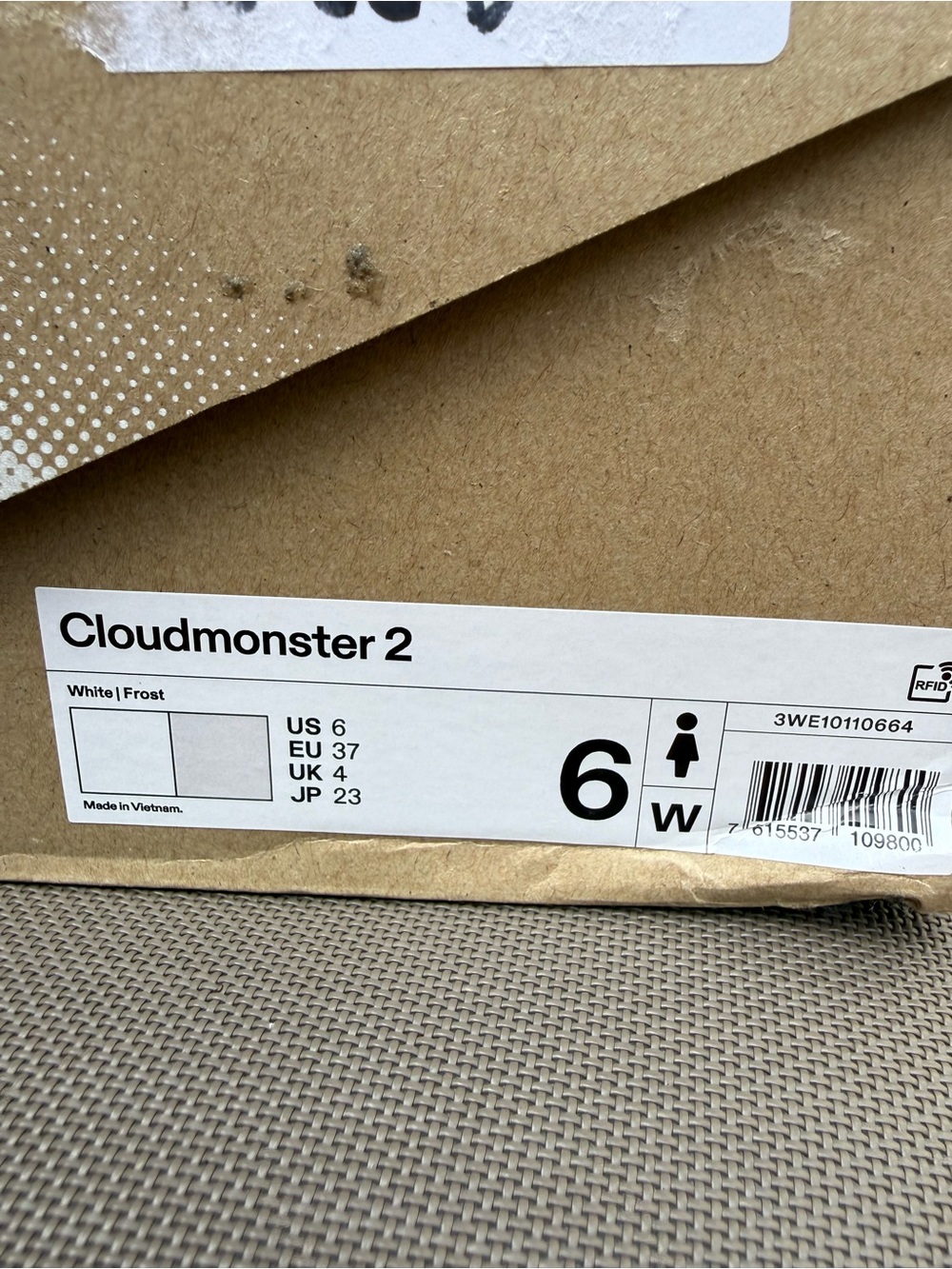 On Running Cloudmonster 2 White with Black Accents - Picture 4 of 5